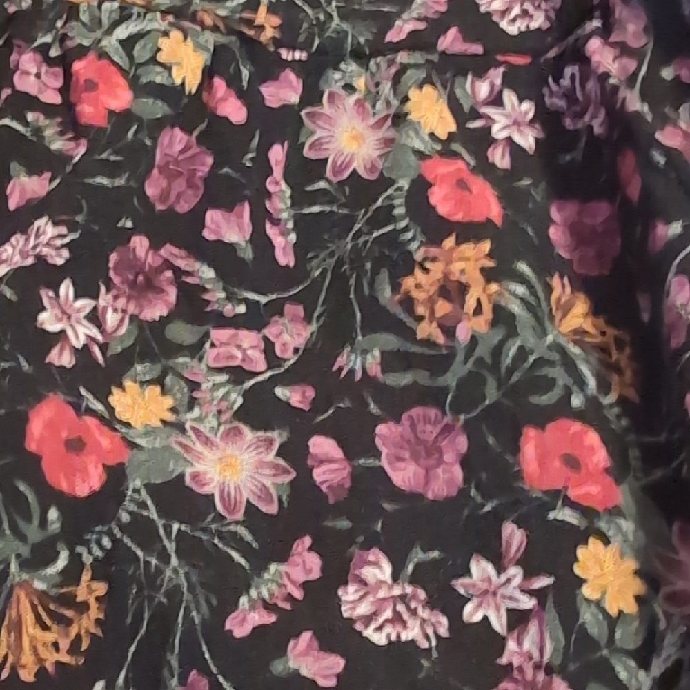 Floral Black Dress